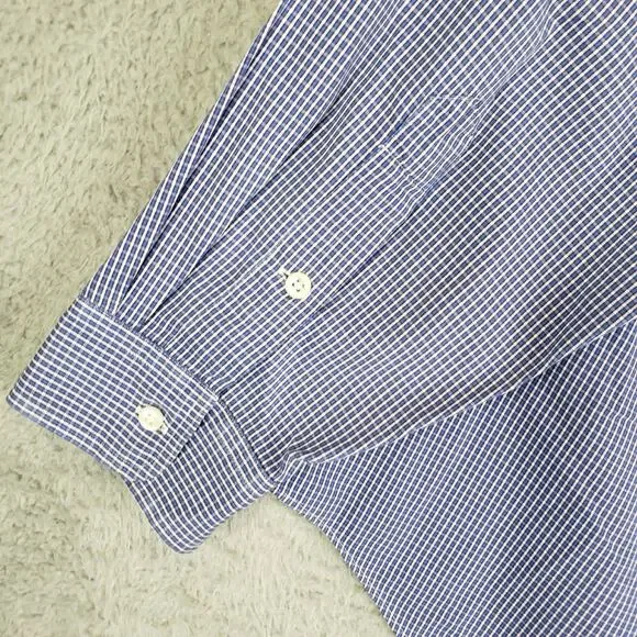 Polo Ralph Lauren Shirt Oxford Button Down Mens Size XXL LS Blue Plaid Blake - Picture 7 of 11